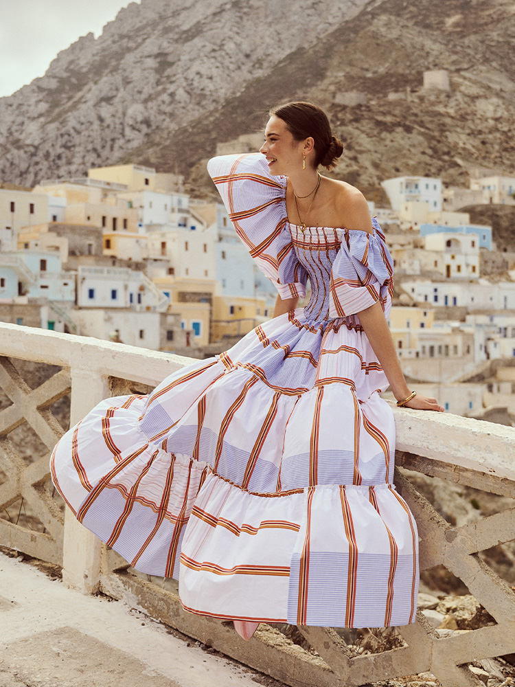 Santorini Maxi Dress - Nema Resort Wear 