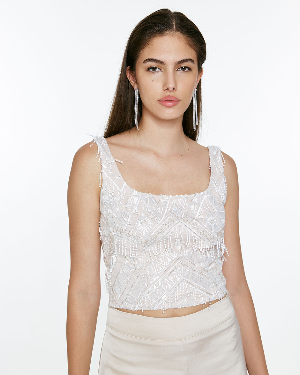 Crop top with fringes - Access Fashion - Brouska