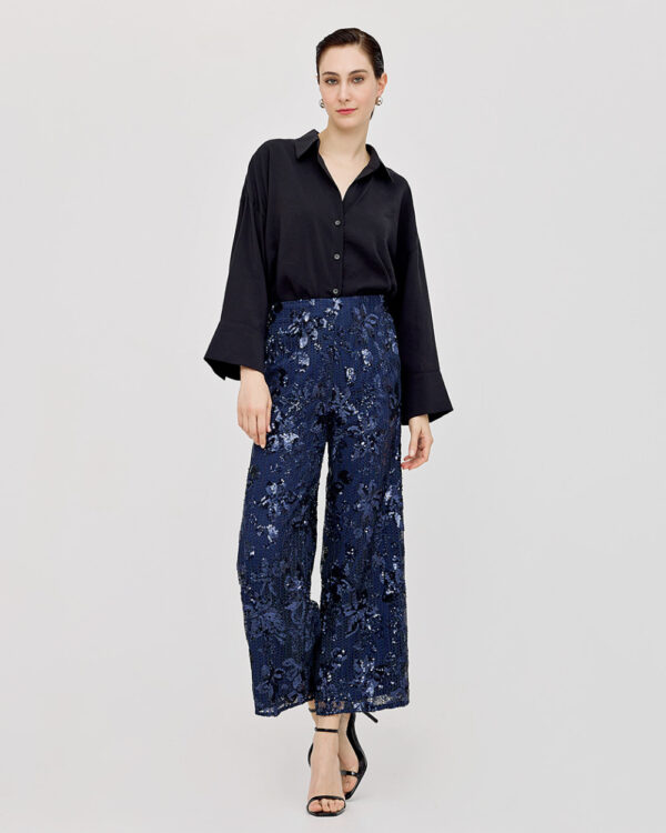 Sequinned crop trousers - Access Fashion - Image 3