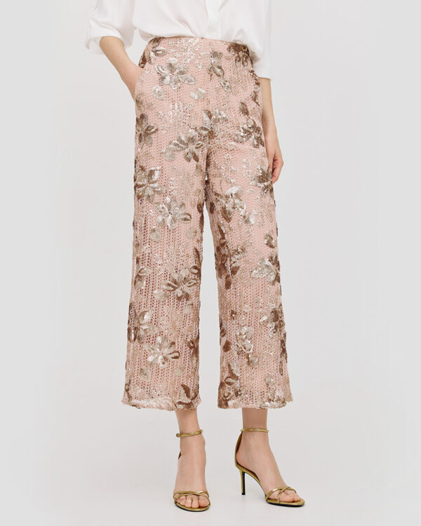 Sequinned crop trousers - Access Fashion - Image 8