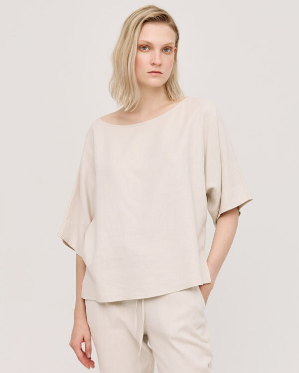 Relaxed fit linen blouse - Access Fashion - Image 6