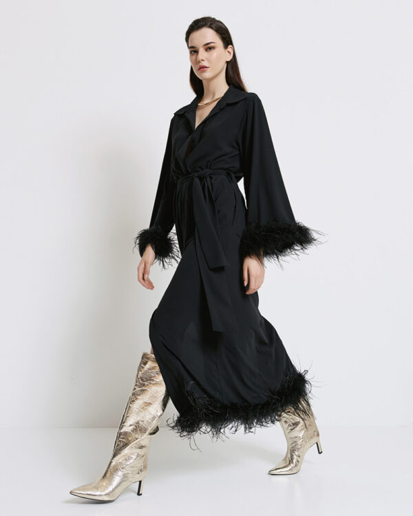 Shirt dress with feathers - Access Fashion - Image 3