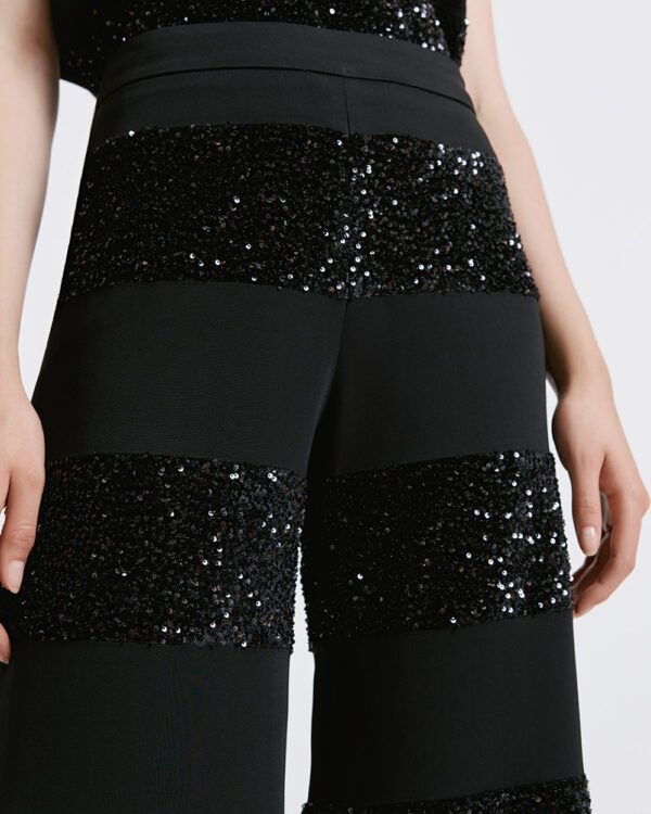 Crop trousers with sequins - Access Fashion - Image 5