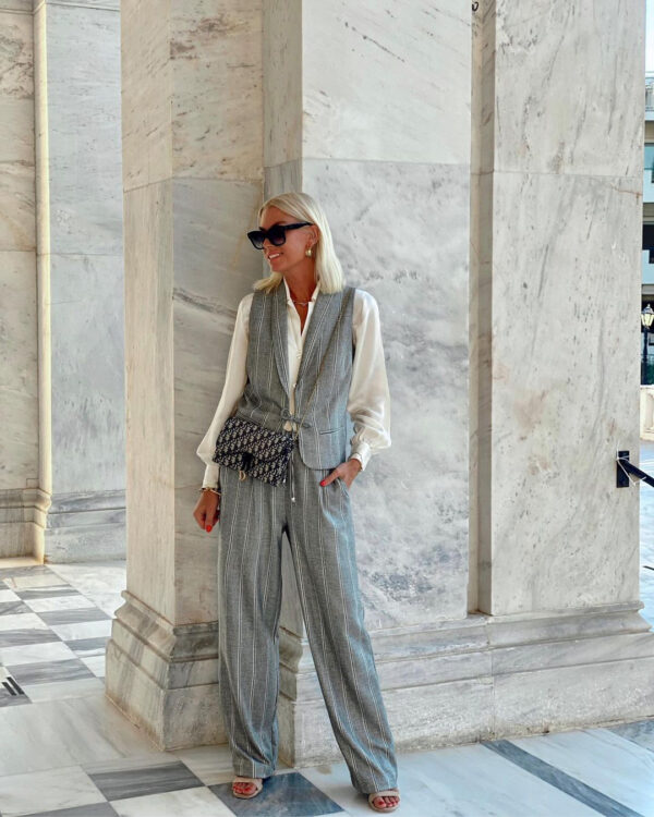 Vest with lurex stripes - Innocent - Image 5