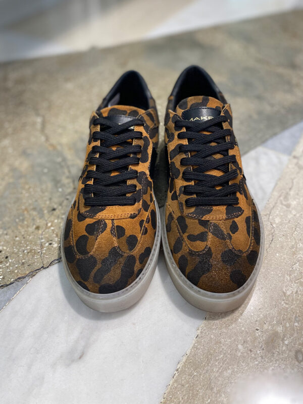 Animal print suede leather sneakers - Makris - Image 2