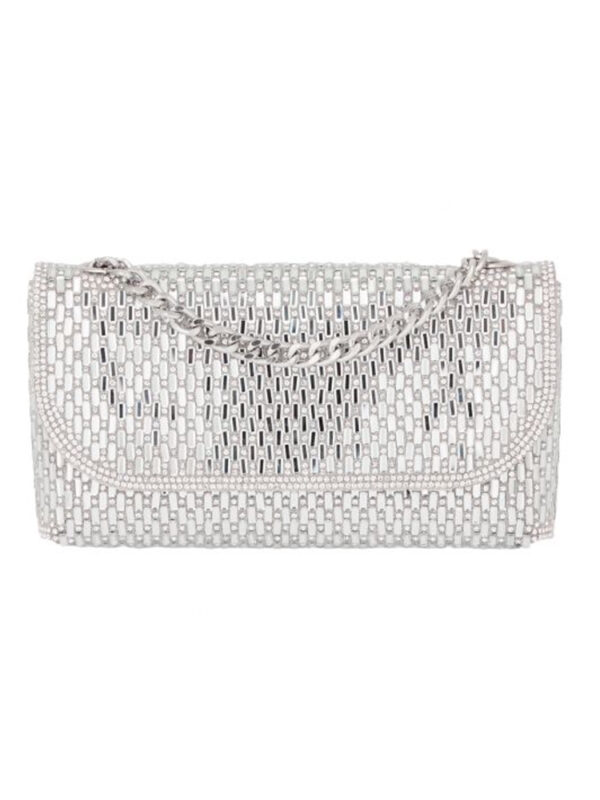 Crystal-embellished mini bag