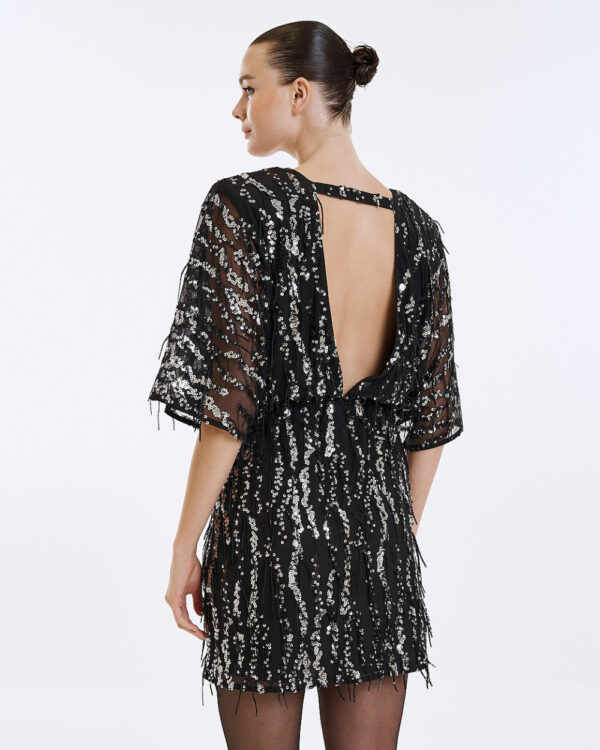 Mini dress with sequin fringes - Access Fashion - Image 5