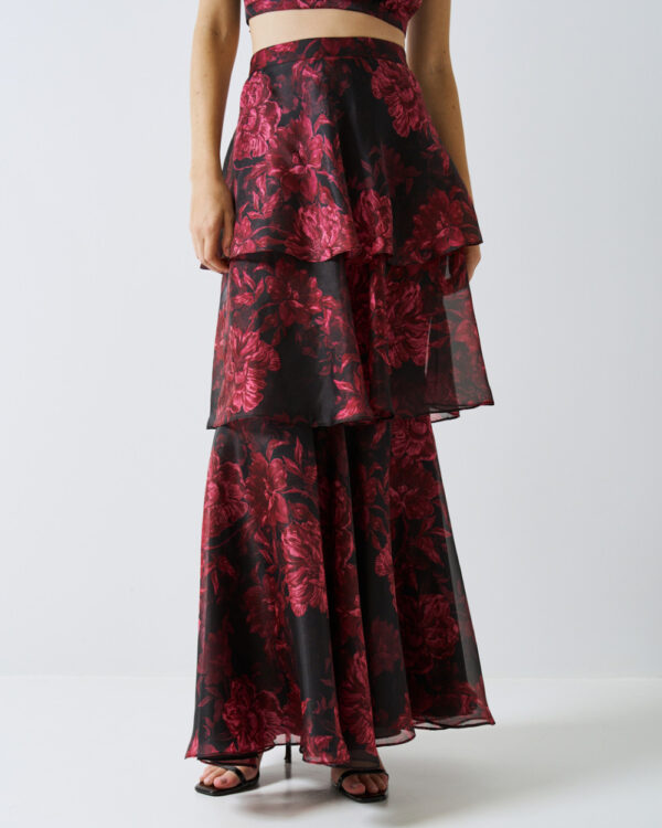 Floral maxi skirt with ruffles - Access Fashion - Image 3