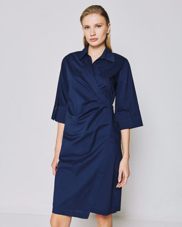 Wrap dress with pleats - Access Fashion - Image 2