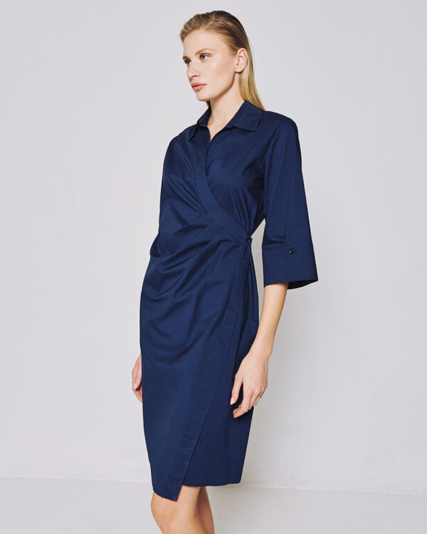 Wrap dress with pleats - Access Fashion - Image 3