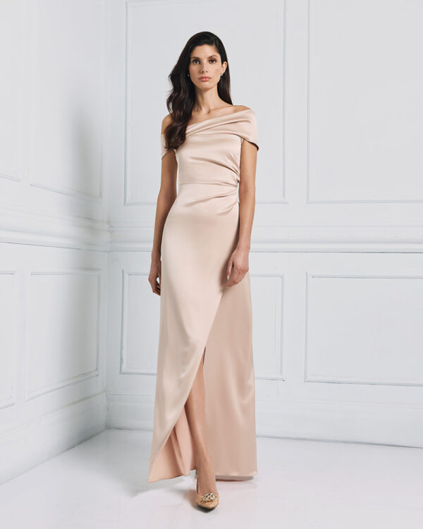 Satin off-the-shoulder dress - Access Fashion