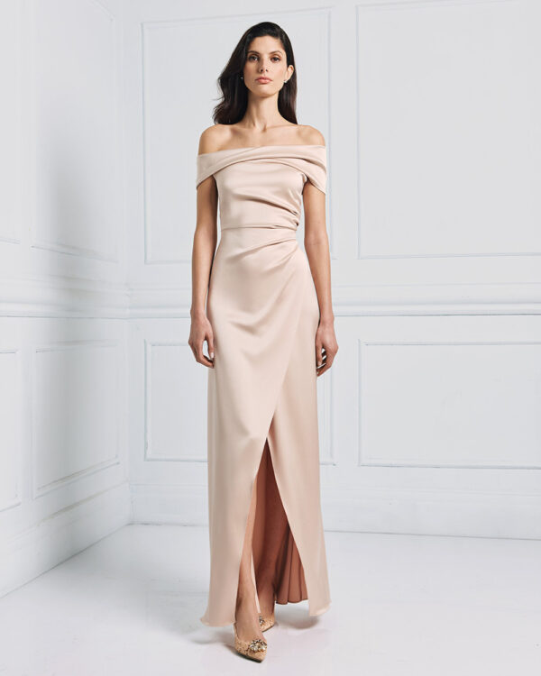 Satin off-the-shoulder dress - Access Fashion - Image 2