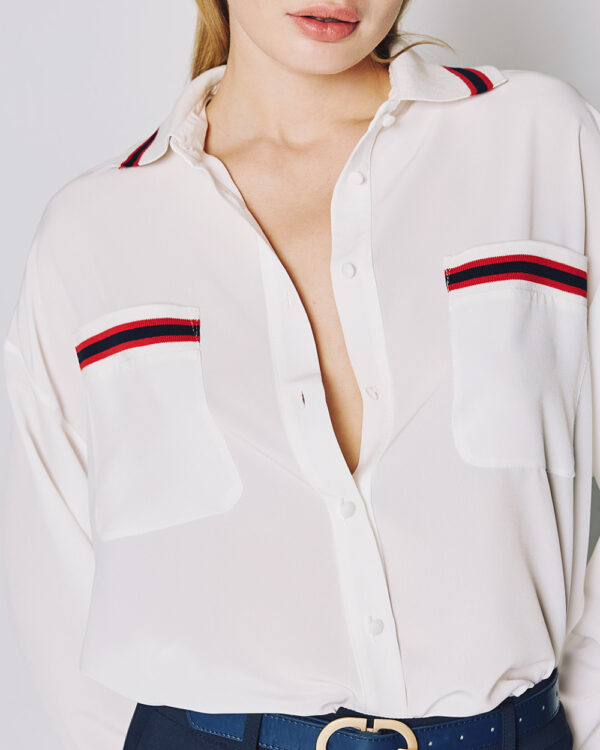 Shirt with ribbed details - Access Fashion - Image 5