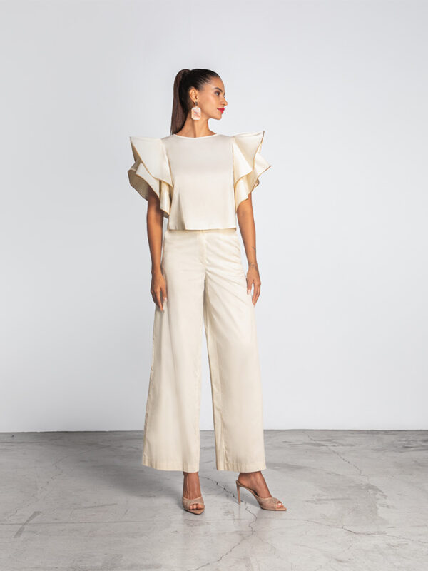 Blouse with ruffles - Moutaki