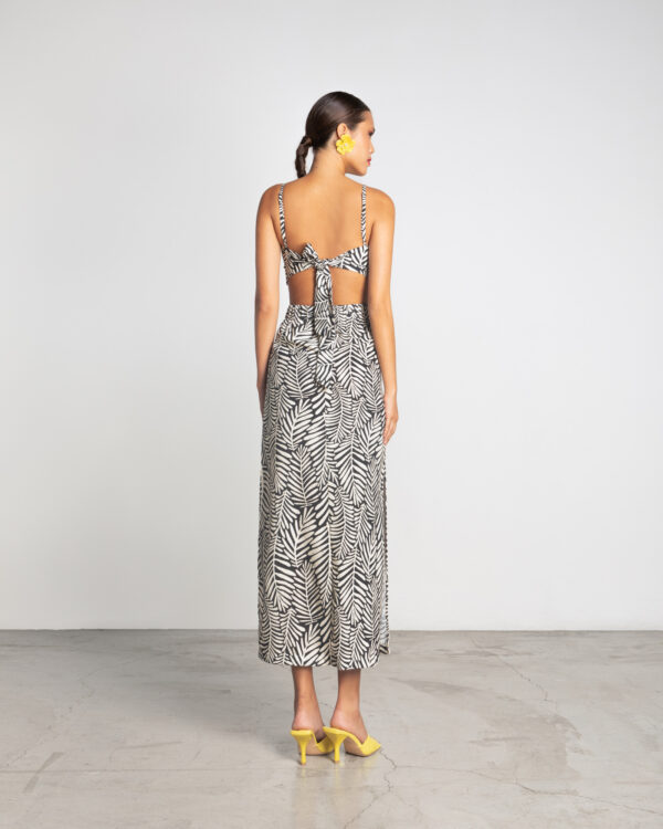 Printed dress with waist cut-outs - Moutaki - Image 2