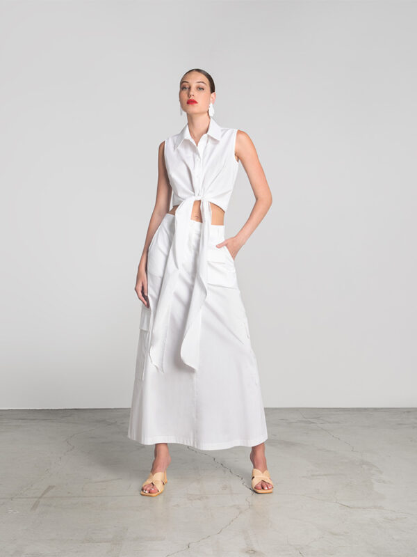 Wrap crop shirt - Moutaki