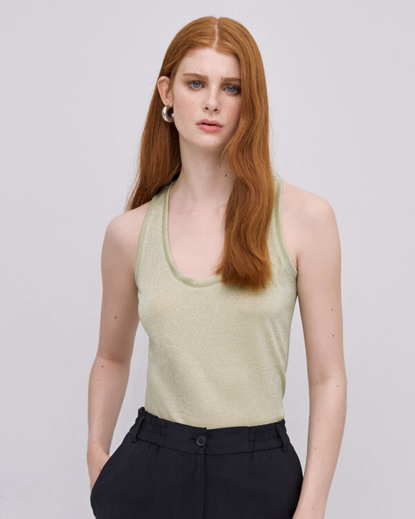 Sleeveless lurex top - Access Fashion