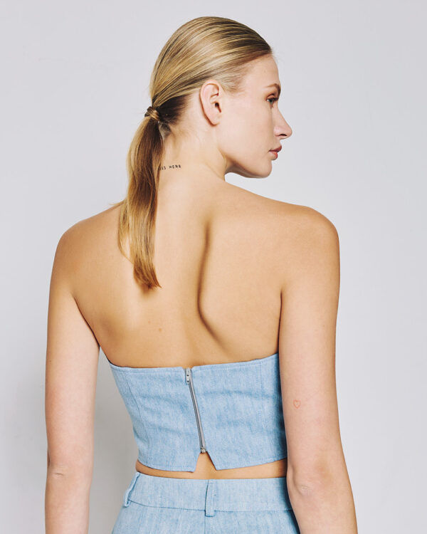 Sequin denim bustier top - Access Fashion - Image 3