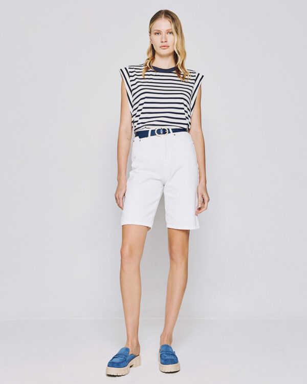 Striped blouse with short sleeves - Access Fashion