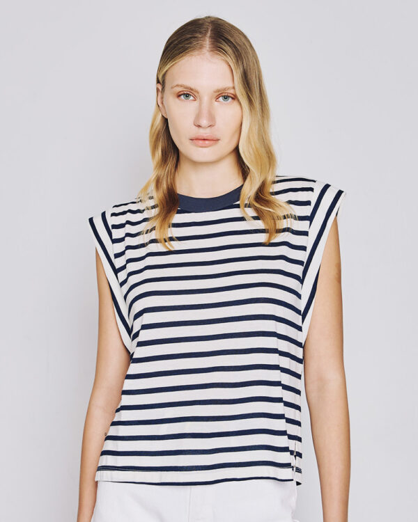 Striped blouse with short sleeves - Access Fashion - Image 3