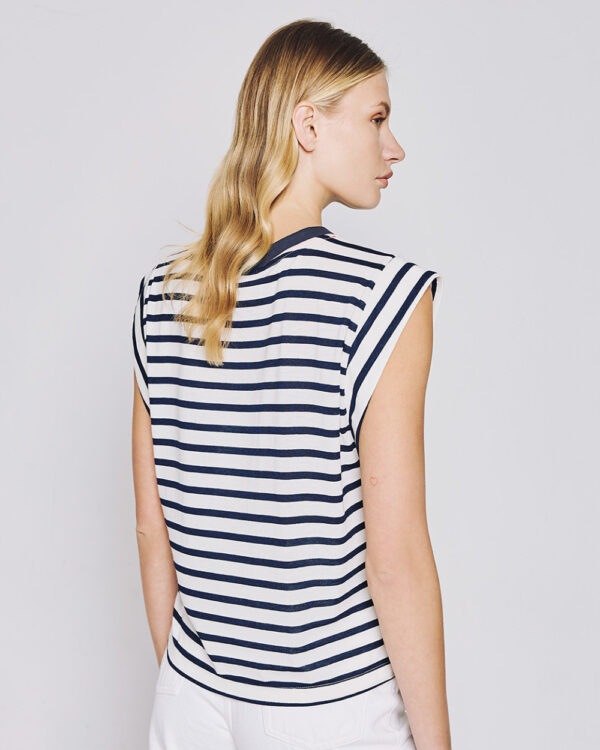 Striped blouse with short sleeves - Access Fashion - Image 4