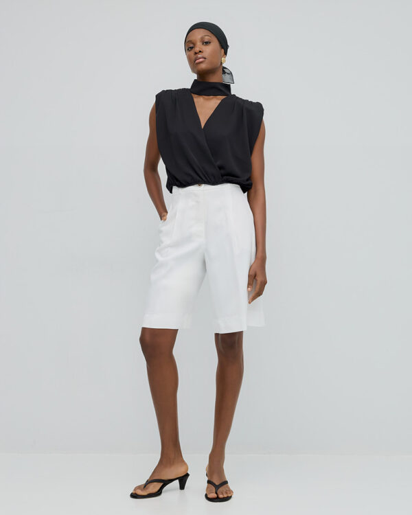 Wrap top with neck and cut-out - Access Fashion - Image 7