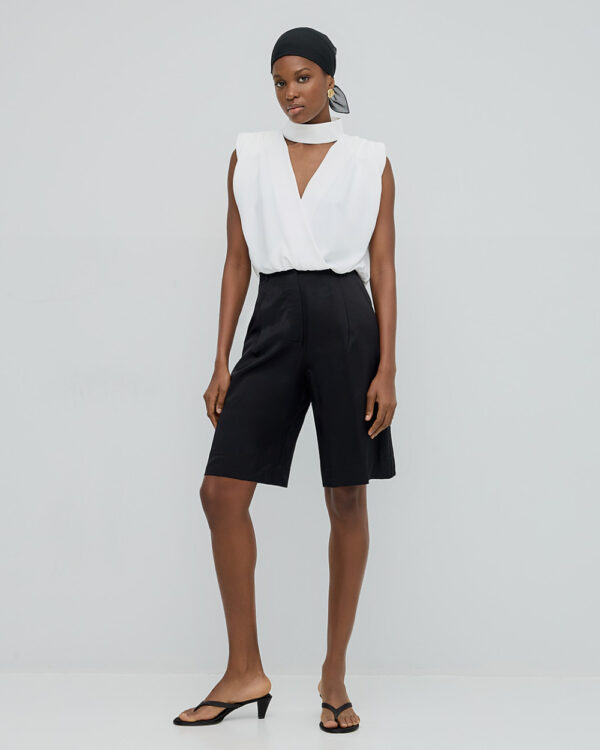 Wrap top with neck and cut-out - Access Fashion - Image 3