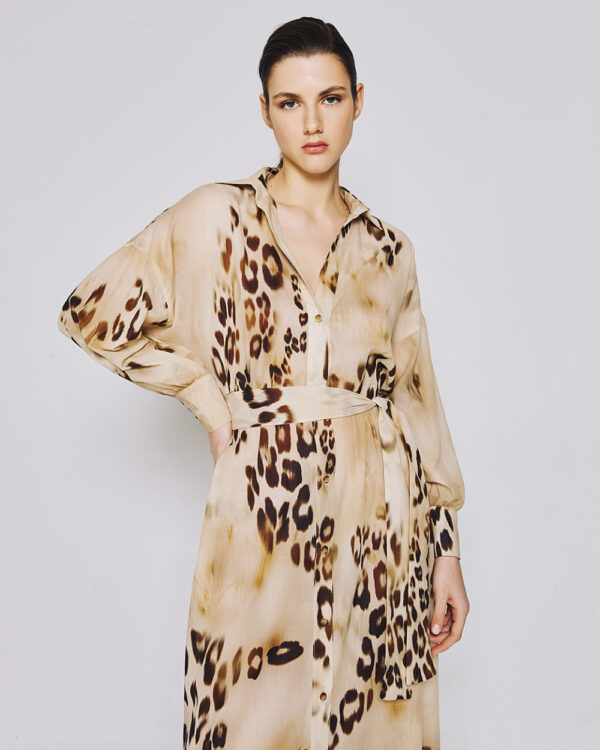 Animal-printed shirt-dress - Access Fashion - Image 4