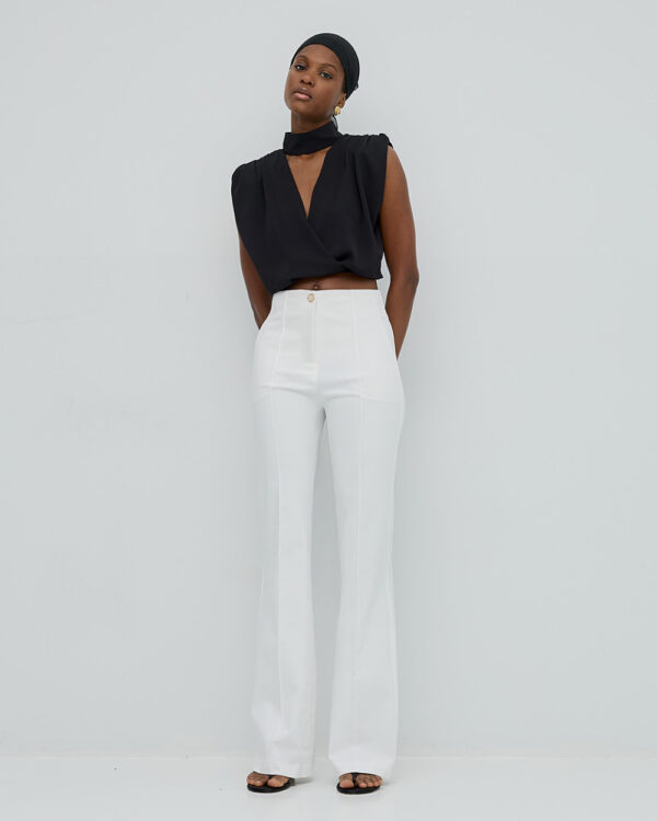 High-waist pants with stitching - Access Fashion - Image 3