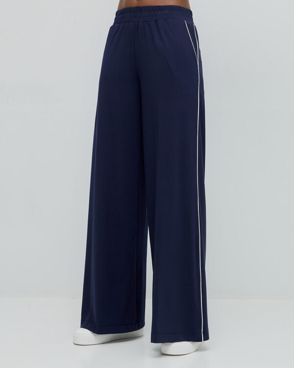 Pants with an elastic waist and piping details - Access Fashion - Image 5