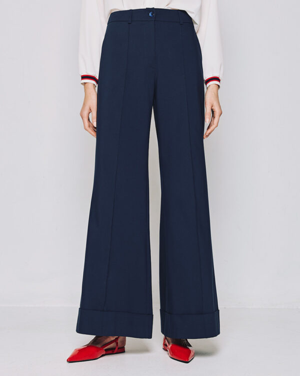 Flare pants with turn-up hemlines - Access Fashion - Image 3