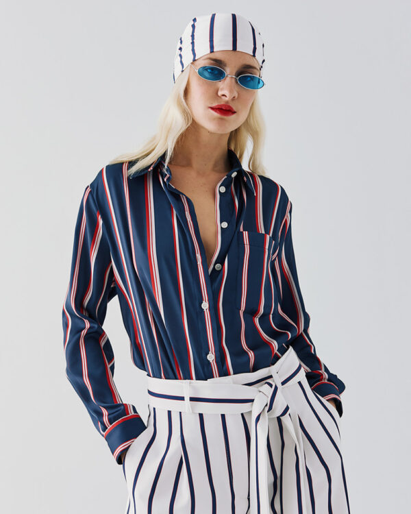 Satin striped shirt -  Access Fashion - Image 5