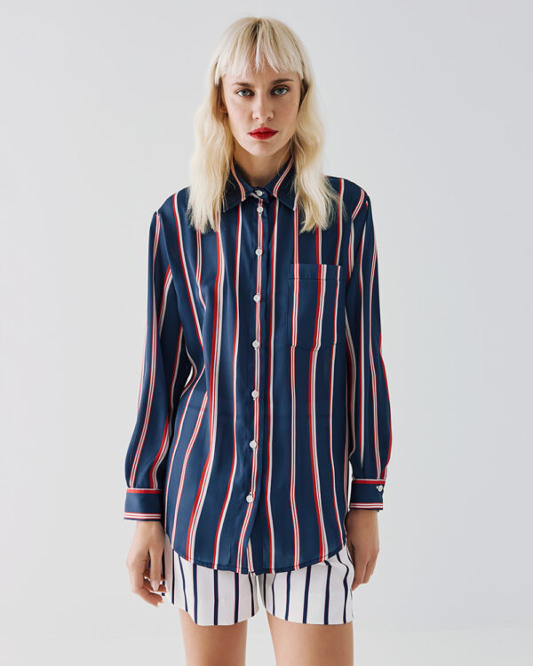 Satin striped shirt -  Access Fashion - Image 6