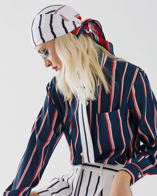 Satin striped shirt -  Access Fashion - Image 8