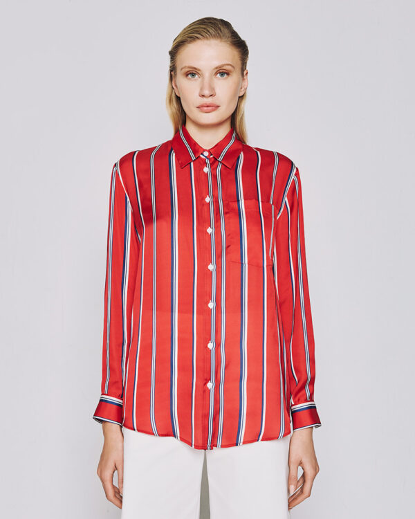 Satin striped shirt -  Access Fashion - Image 2