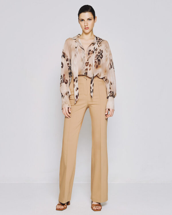 Animal-print shirt with a belt - Access Fashion - Image 2