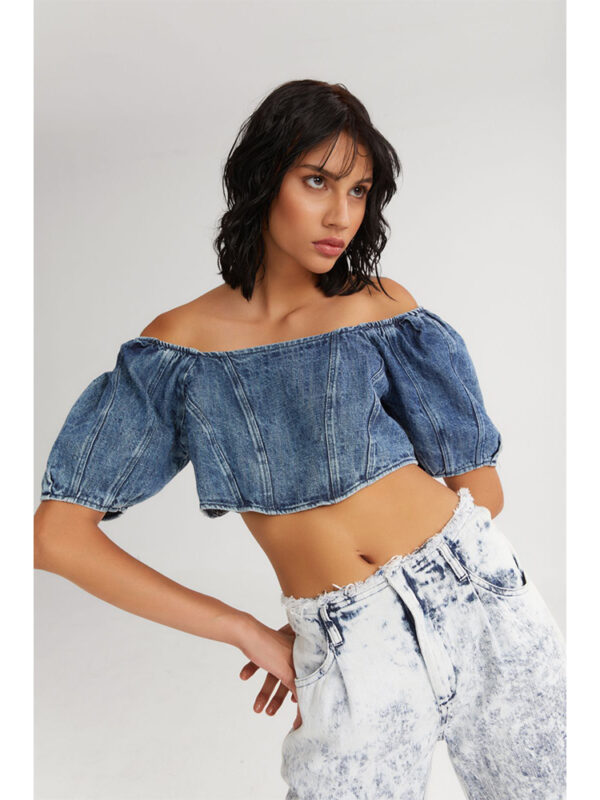 Soft Serve denim crop top - 4Tailors