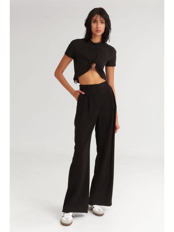 Cotton crop t-shirt with hoop - 4Tailors - Image 5