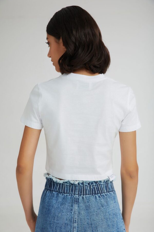 Cotton crop t-shirt with hoop - 4Tailors - Image 3