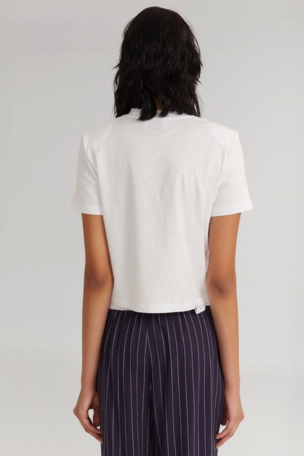 Cotton padded t-shirt with hoop - 4Tailors - Image 4