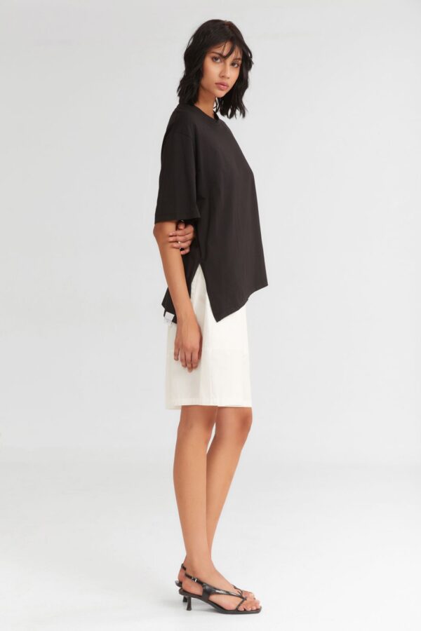 Asymmetric cotton t-shirt - 4Tailors - Image 3