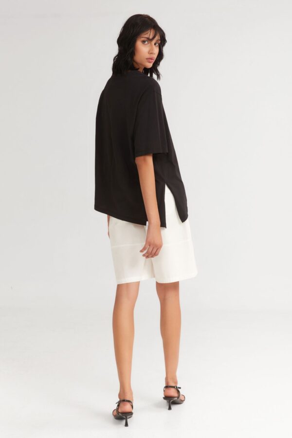 Asymmetric cotton t-shirt - 4Tailors - Image 4