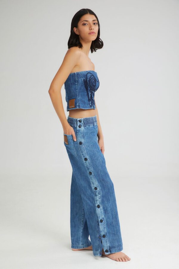 Soft Serve wide leg denim pants - 4Tailors - Image 2