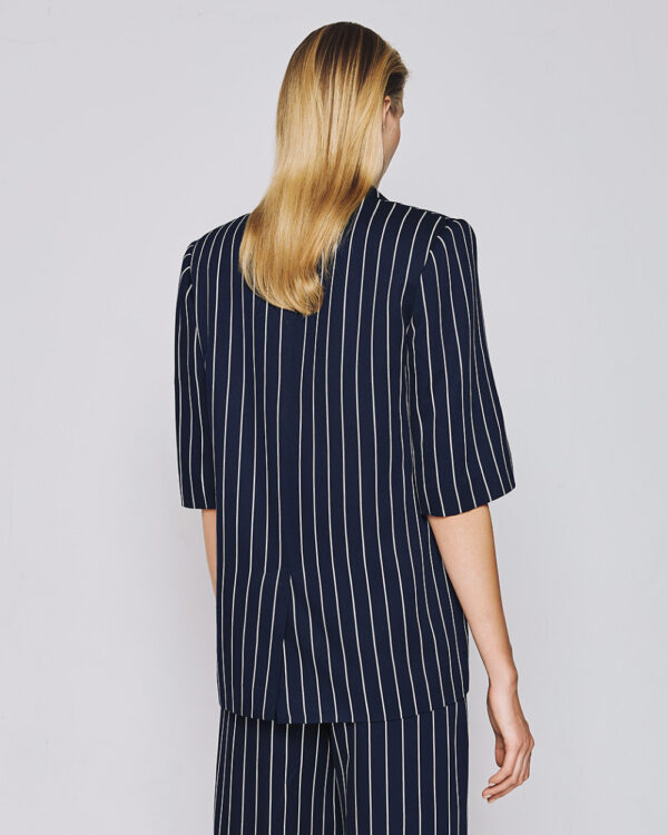 Striped blazer with short sleeves - Access Fashion - Image 4