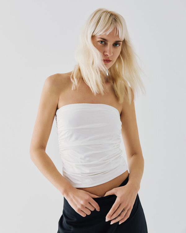 Strapless top with gatherings - Access Fashion - Image 5