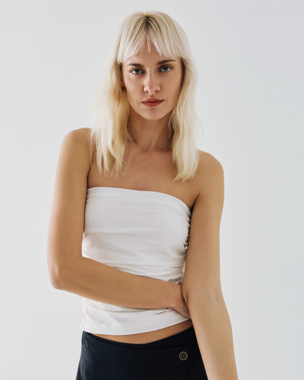 Strapless top with gatherings - Access Fashion - Image 7