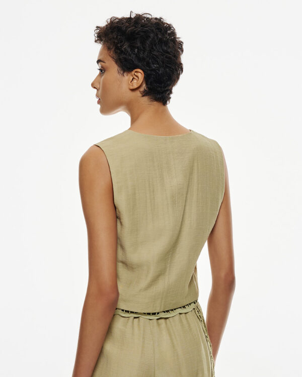 Vest-top with perforated hemline - Access Fashion - Image 6