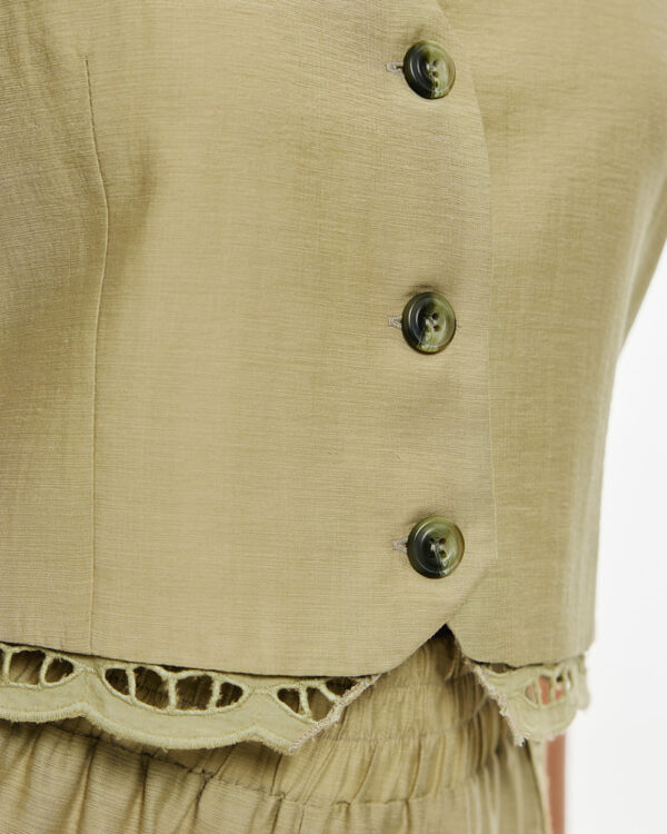 Vest-top with perforated hemline - Access Fashion - Image 7