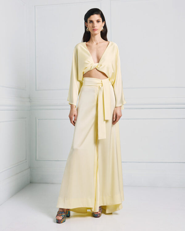 Draped blouse with a knot - Access Fashion - Image 3