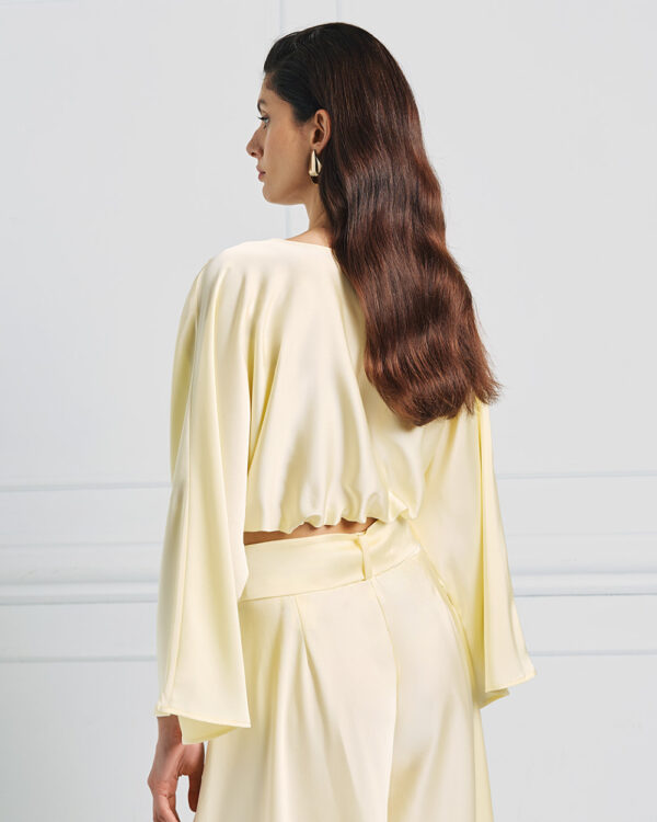 Draped blouse with a knot - Access Fashion - Image 4